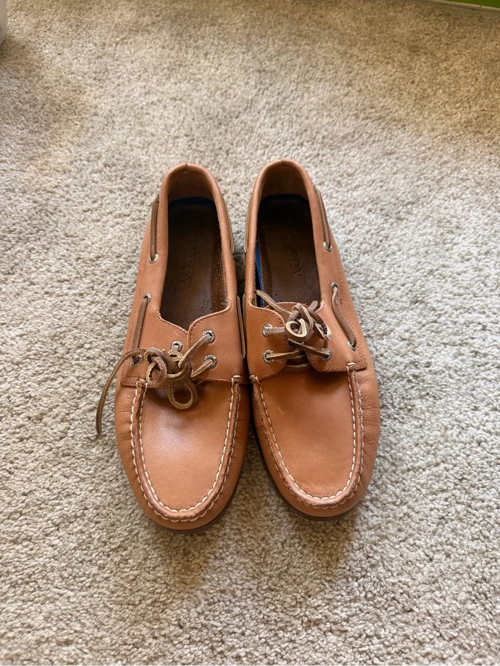 Sperry Men’s Leather Boat Shoes in Tan